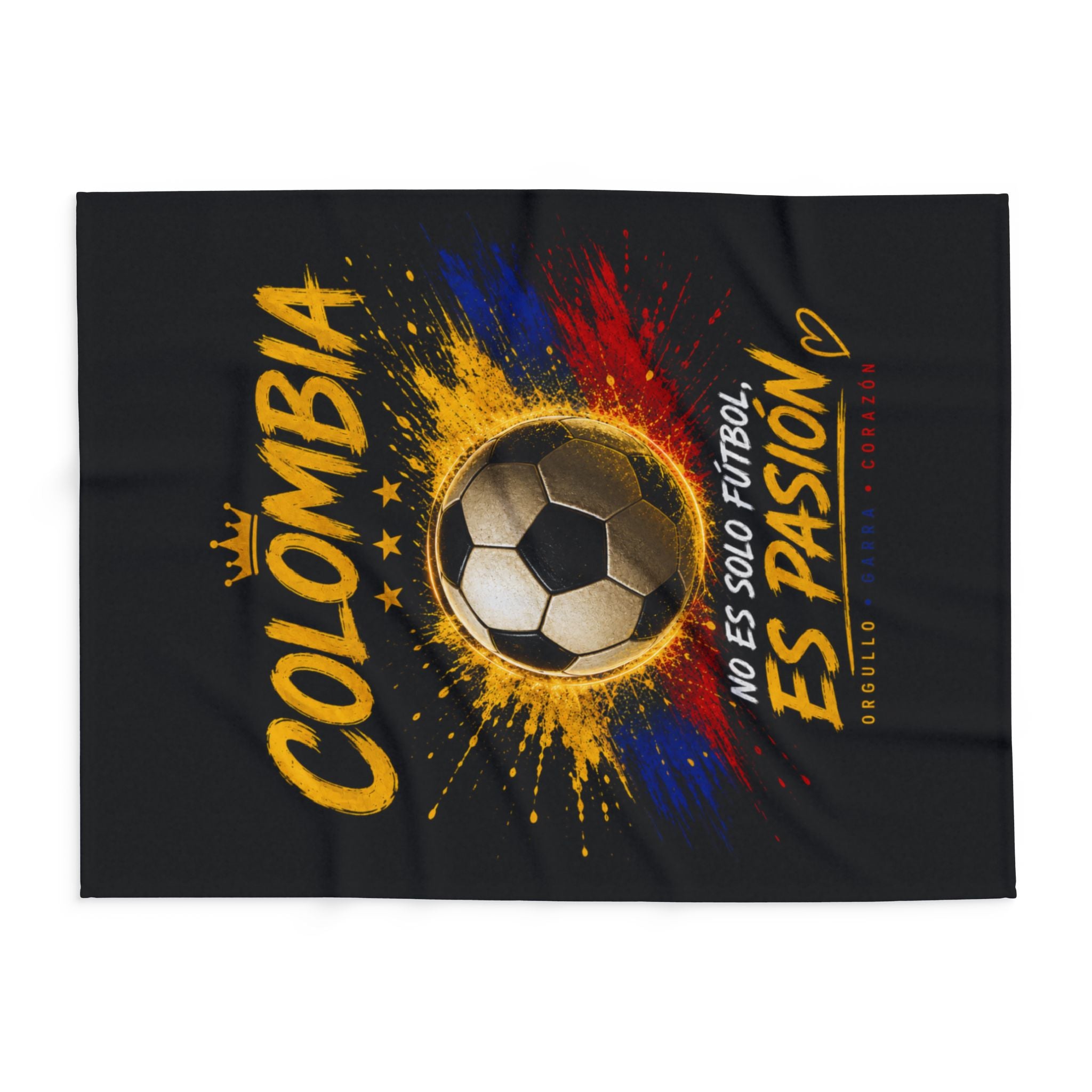 Colombia Soccer Fleece Blanket – "No Es Solo Fútbol, Es Pasión"