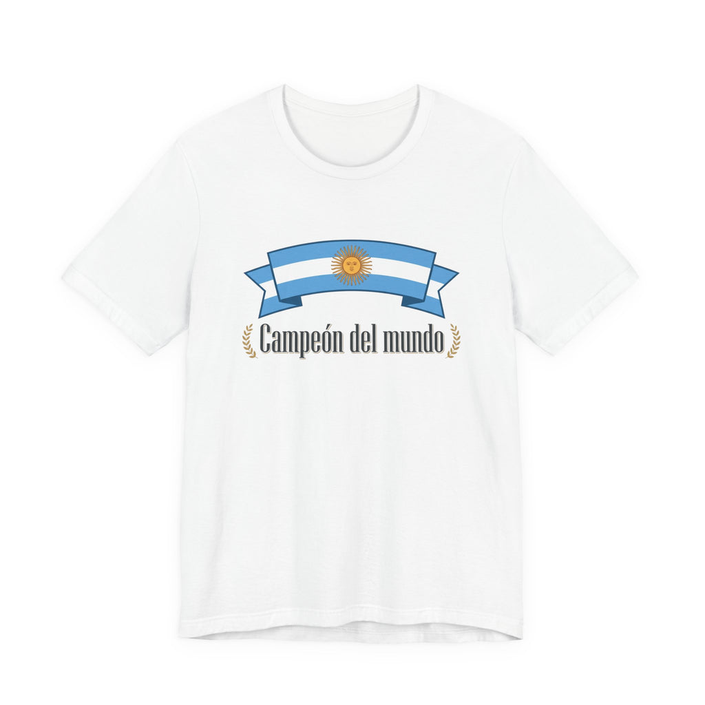 Campeón del Mundo Tee — Argentina Flag Soccer Champion T-Shirt