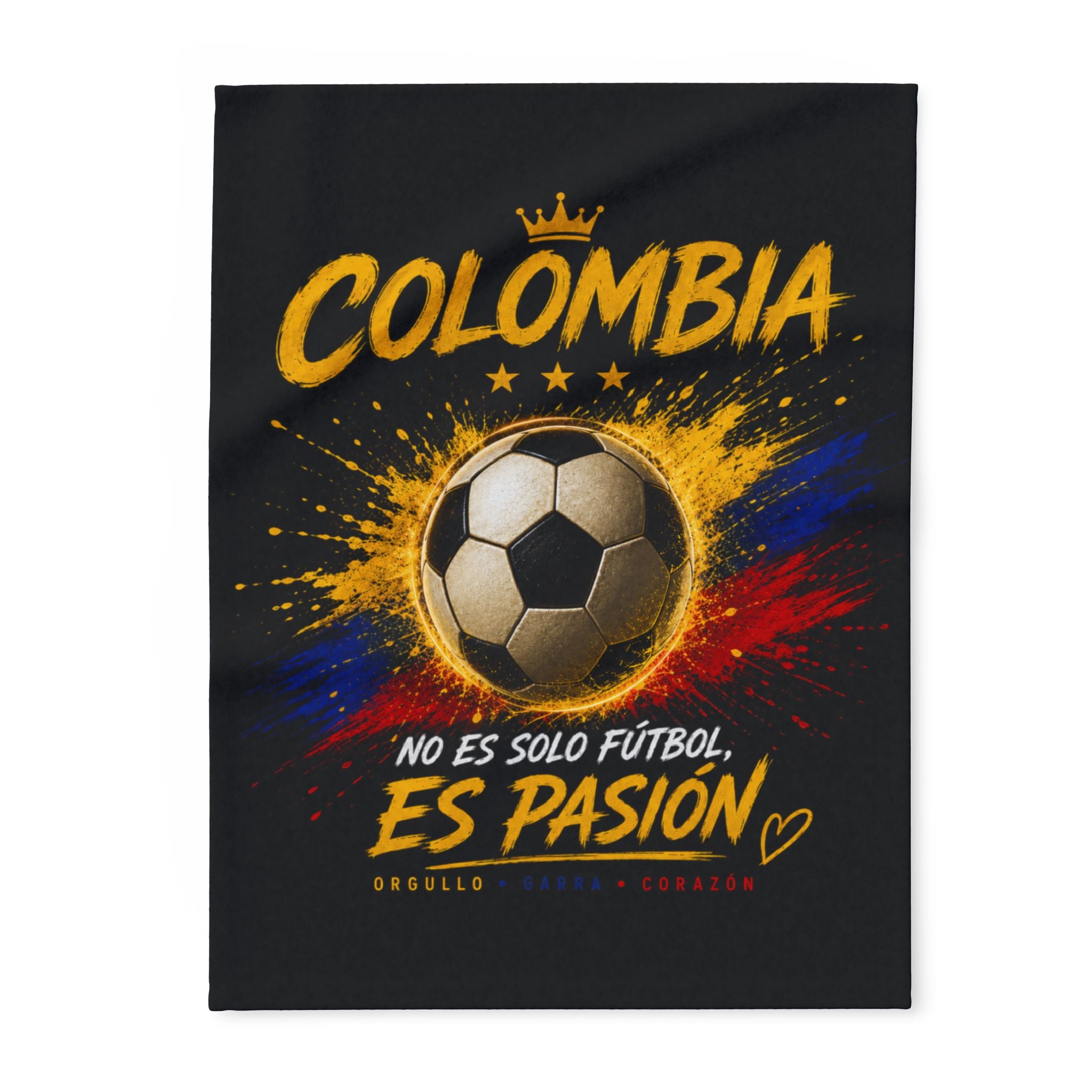 Colombia Soccer Fleece Blanket – "No Es Solo Fútbol, Es Pasión"
