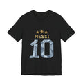 Messi 10 Soccer Jersey T-Shirt — Fan Tee with Gold Stars