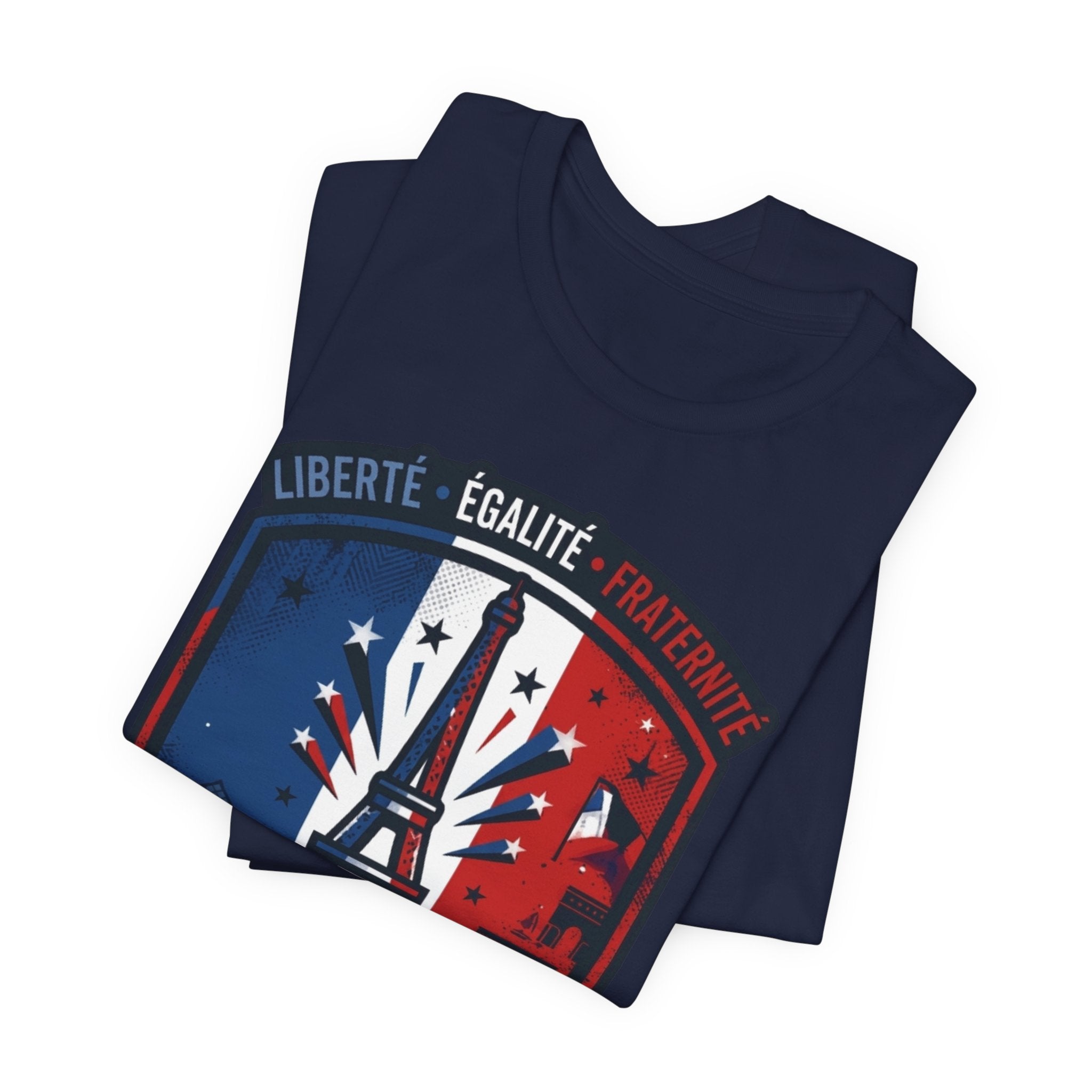 France Eiffel Tower T‑Shirt — Liberté Égalité Fraternité Patriotic Tee