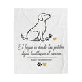 Manta de felpa aterciopelada — "El hogar es donde las patitas dejan huellas en el corazón" Dog Love Throw