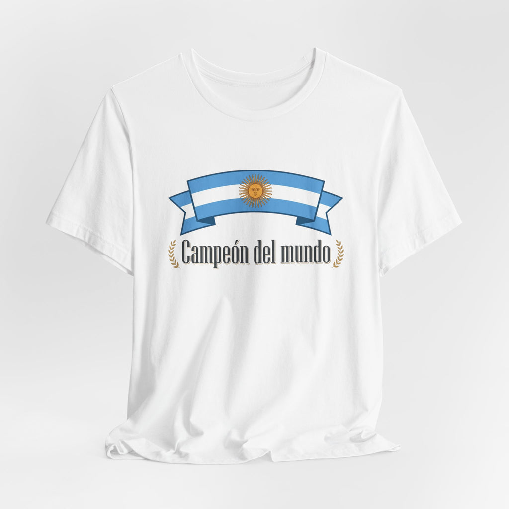Campeón del Mundo Tee — Argentina Flag Soccer Champion T-Shirt