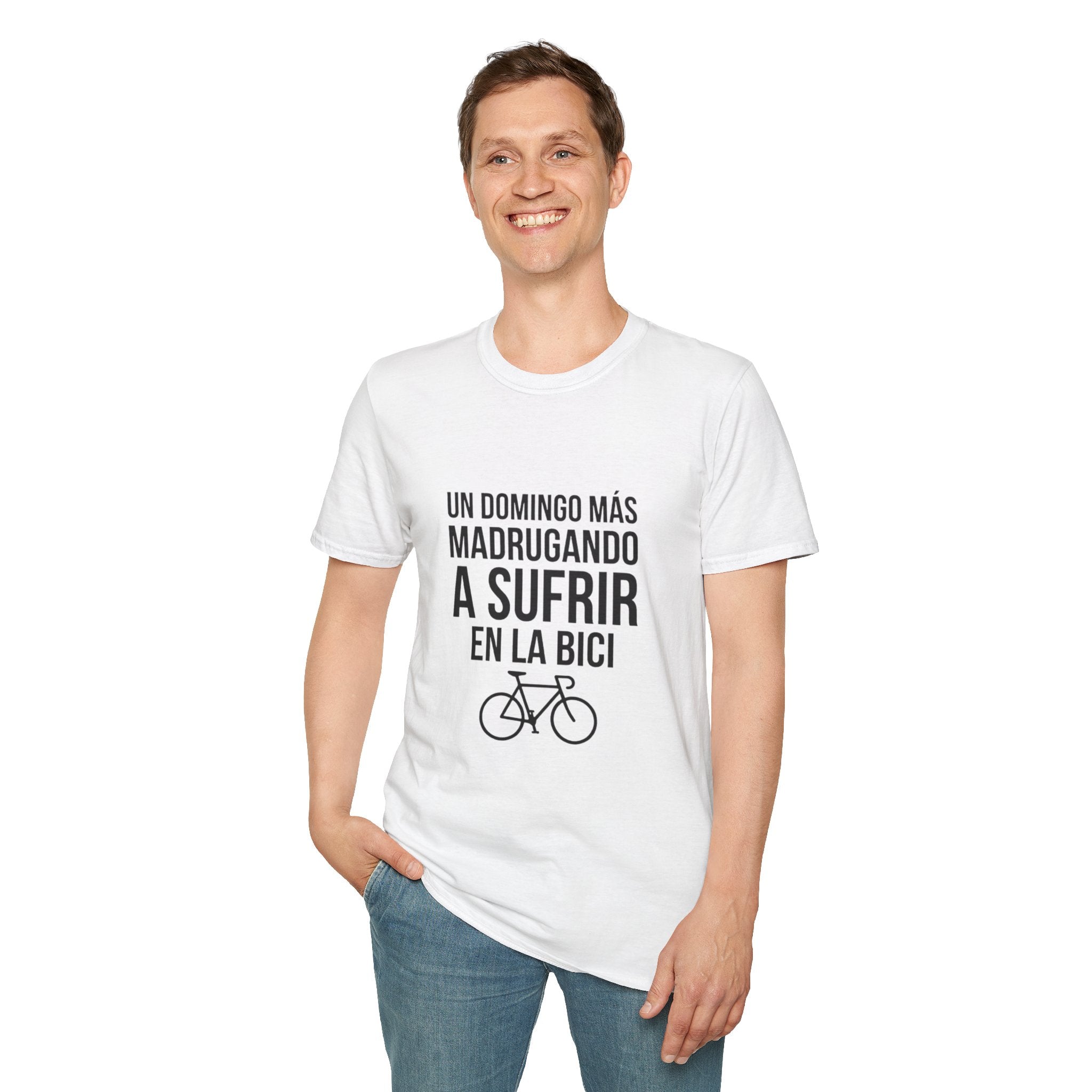 T-Shirt — "Un domingo más madrugando a sufrir" Cycling Spanish Graphic Tee