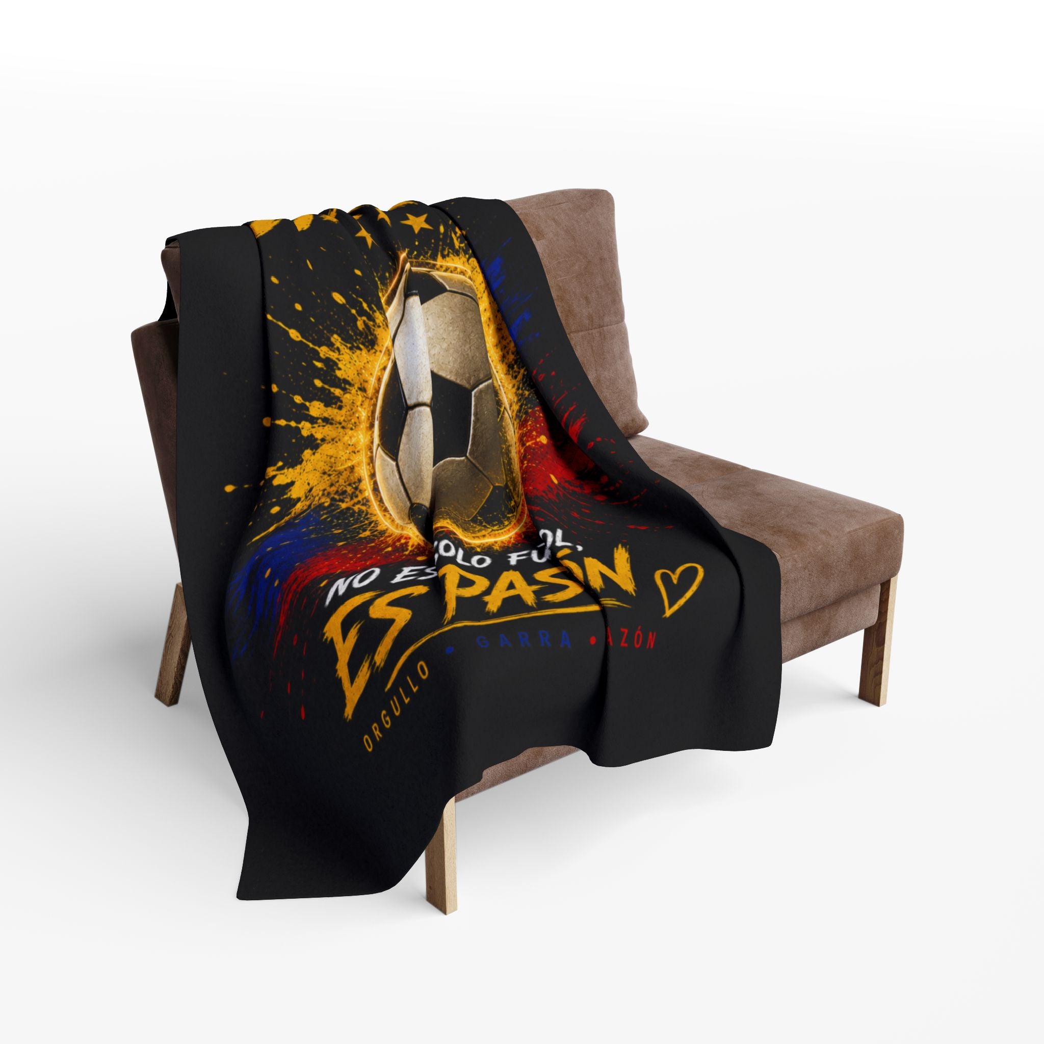 Colombia Soccer Fleece Blanket – "No Es Solo Fútbol, Es Pasión"