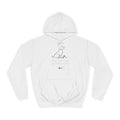 College Hoodie with Minimal Heart & Cloud Illustration — Cute Campus Sweatshirt