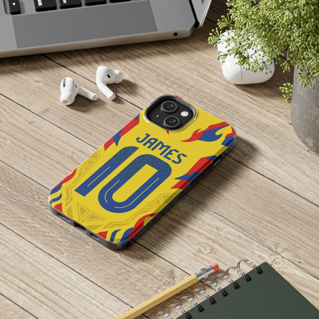 Soccer Phone Case — Yellow James #10 Jersey Design