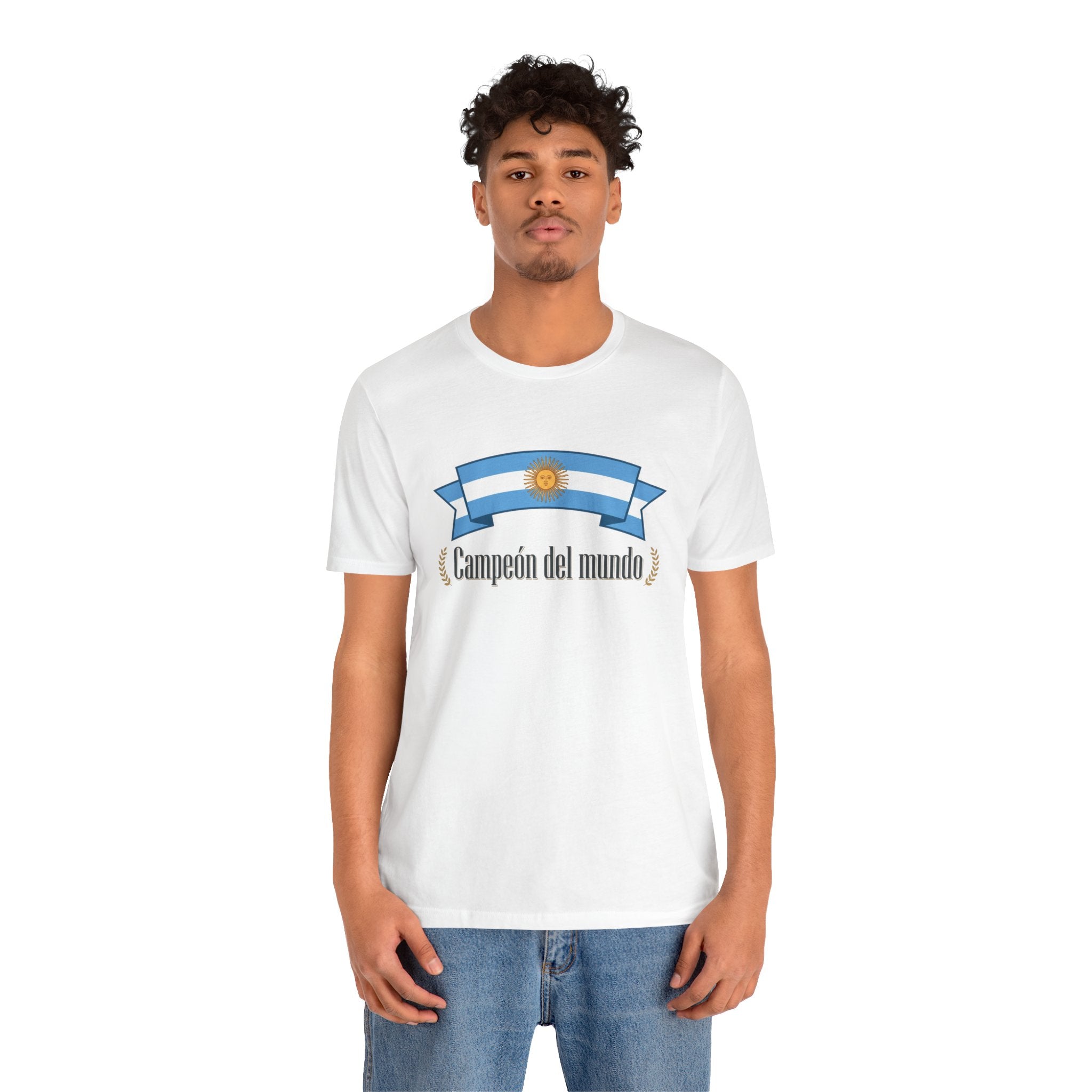 Campeón del Mundo Tee — Argentina Flag Soccer Champion T-Shirt
