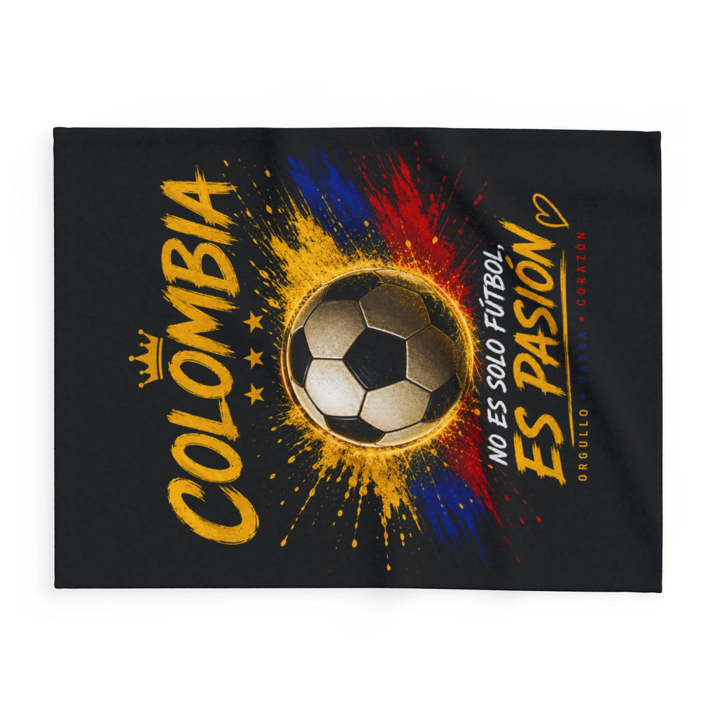 Colombia Soccer Fleece Blanket – "No Es Solo Fútbol, Es Pasión"