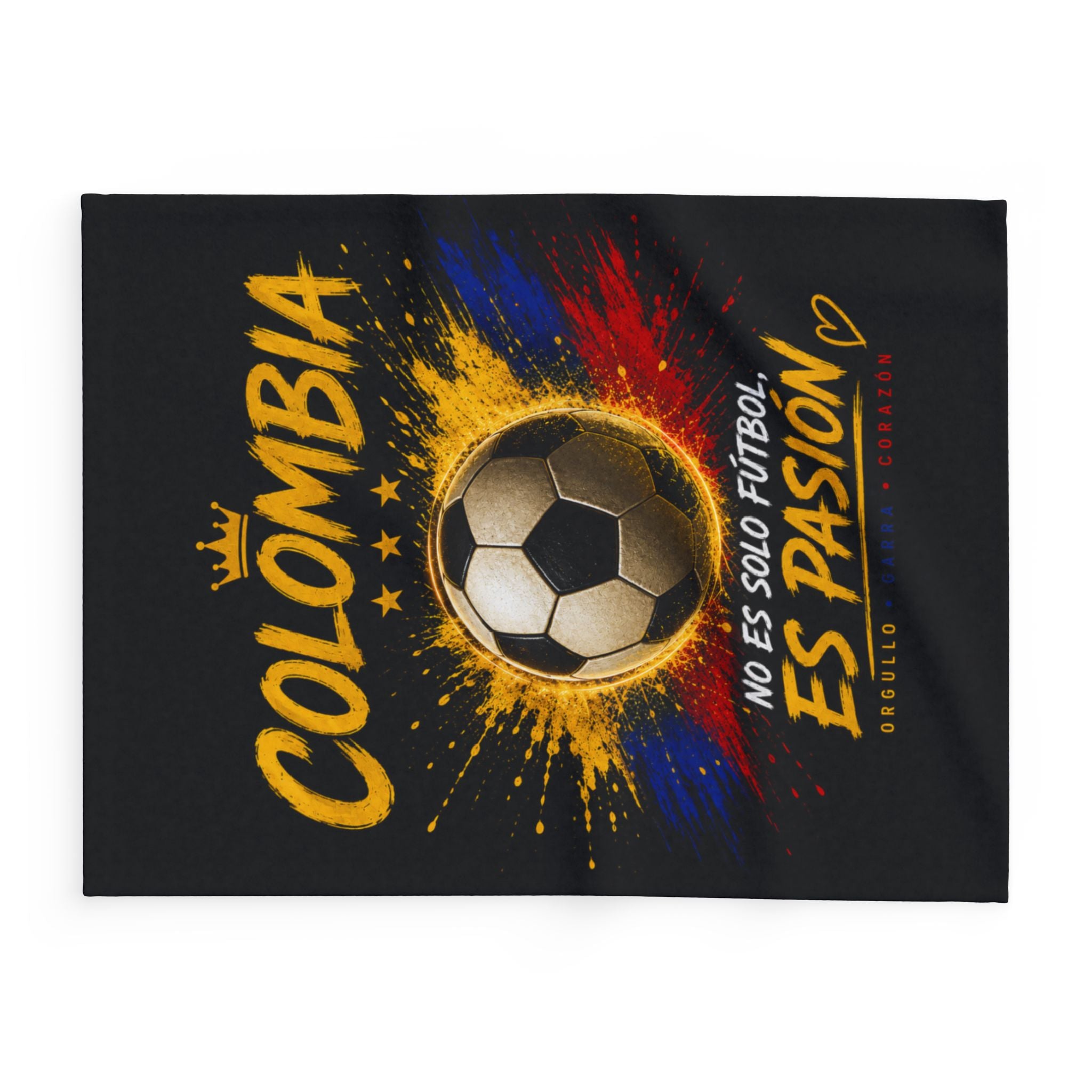 Colombia Soccer Fleece Blanket – "No Es Solo Fútbol, Es Pasión"