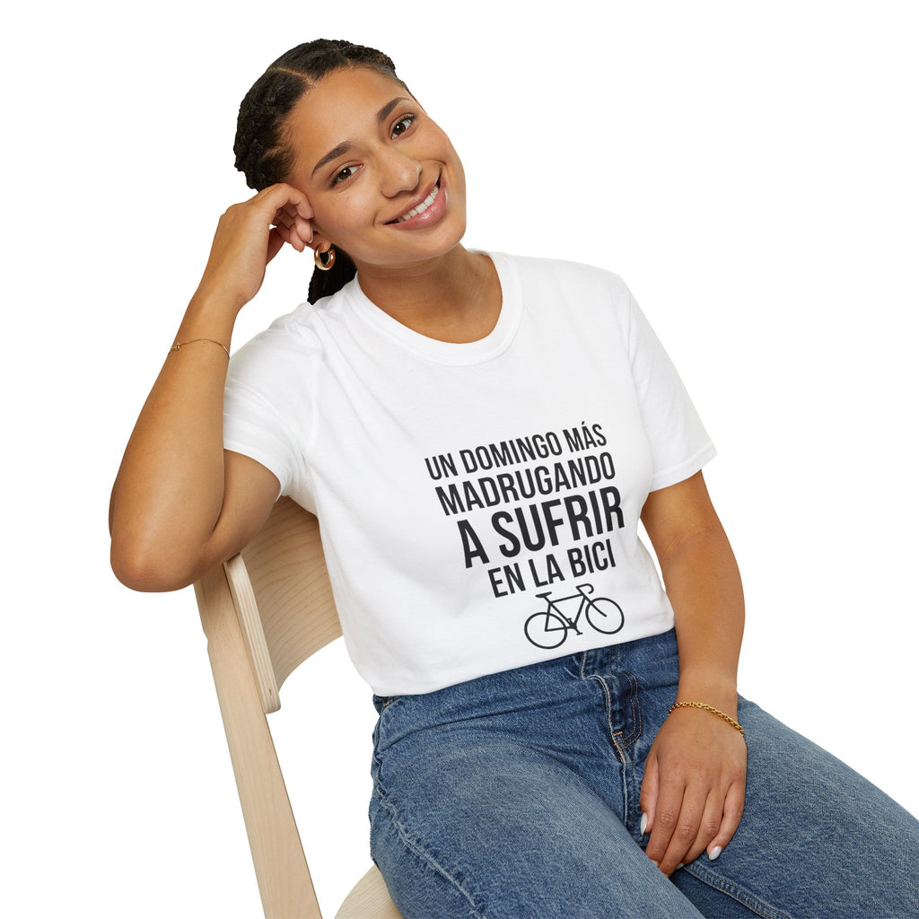 T-Shirt — "Un domingo más madrugando a sufrir" Cycling Spanish Graphic Tee