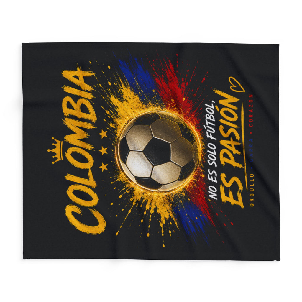 Colombia Soccer Fleece Blanket – "No Es Solo Fútbol, Es Pasión"