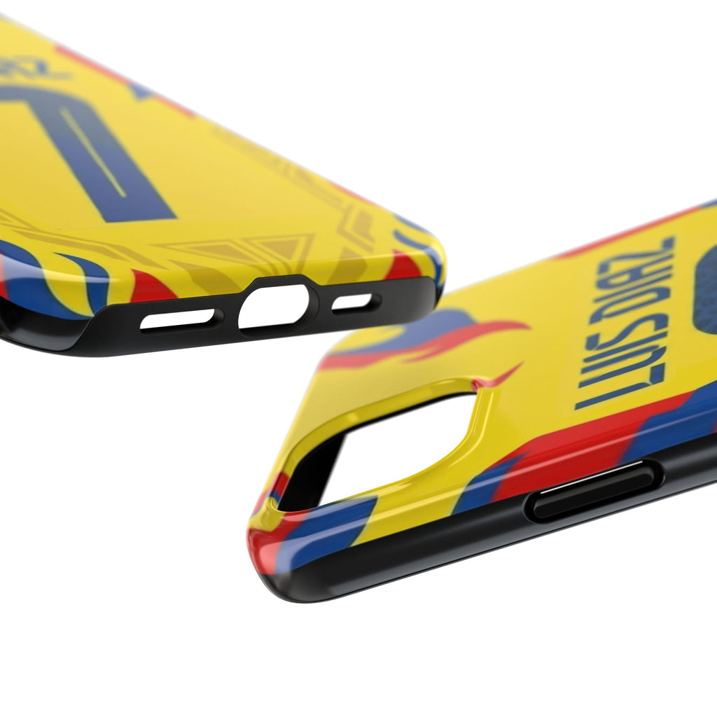 Luis Díaz #7 Tough Phone Case — Bold Yellow Soccer Phone Cover for Fans