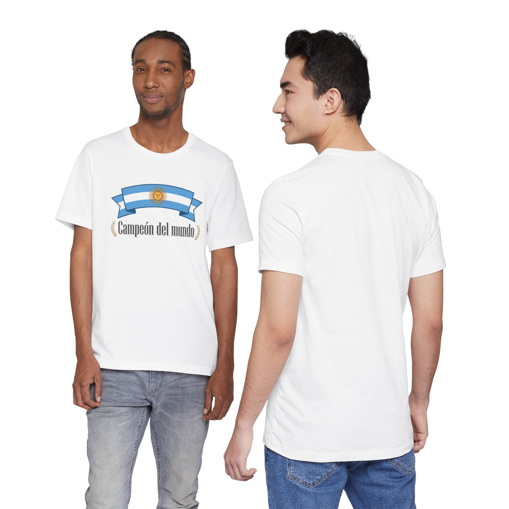Campeón del Mundo Tee — Argentina Flag Soccer Champion T-Shirt