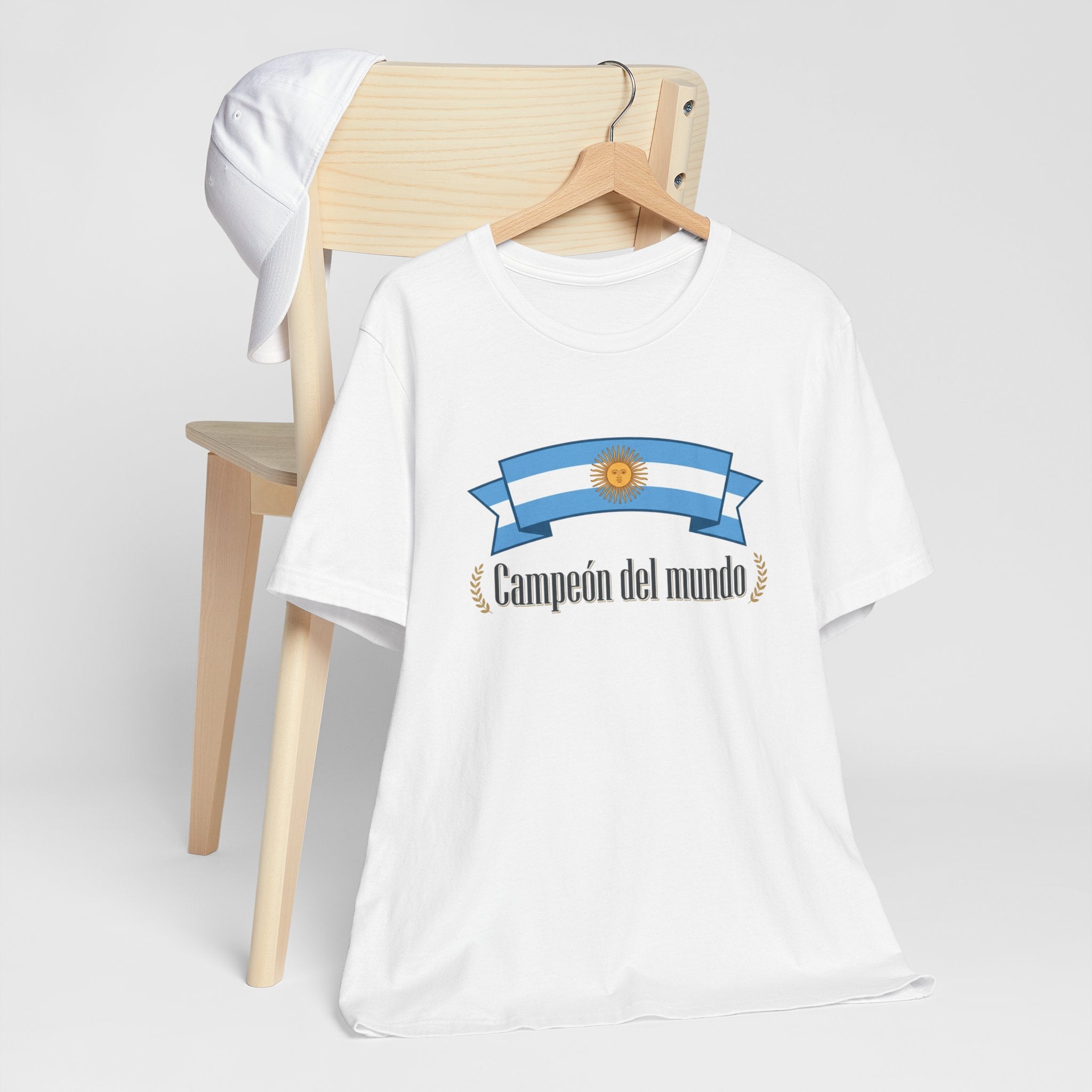 Campeón del Mundo Tee — Argentina Flag Soccer Champion T-Shirt