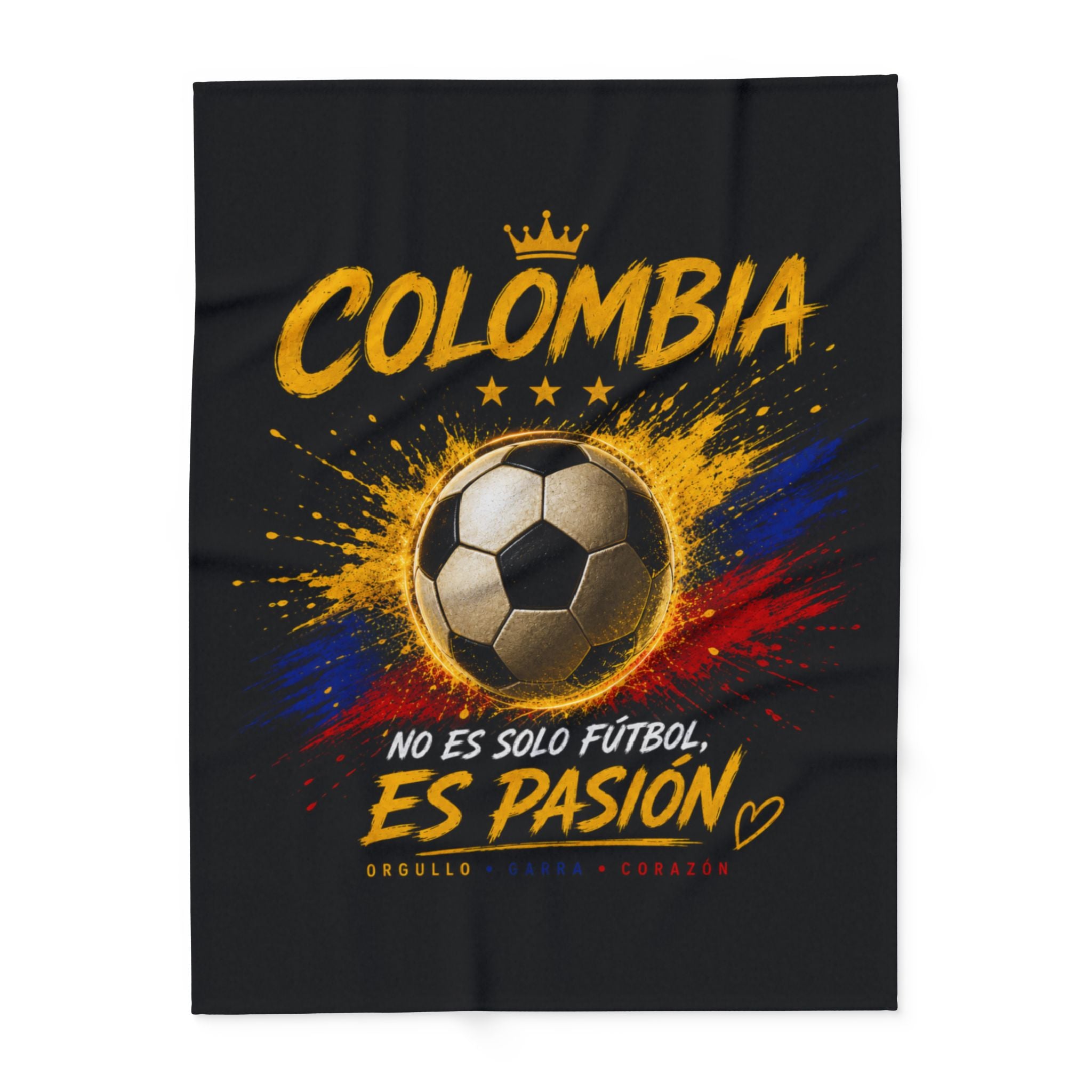 Colombia Soccer Fleece Blanket – "No Es Solo Fútbol, Es Pasión"